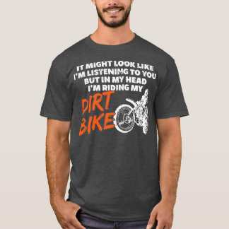 T-shirt Monter Mon Vélo De Chemin Dans Ma Tête Drôle Dirtb