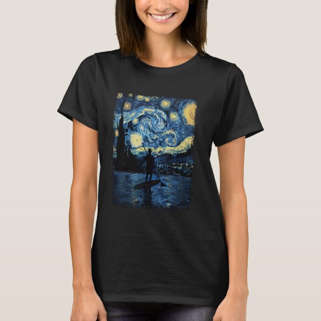 T-shirt Monter Paddling SUP Paddle Board Starry Night Pa (Devant)