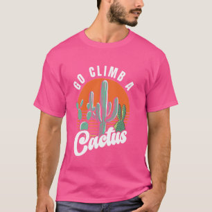 T-shirt Monter Un Cactus Retro Saguaro Cactus