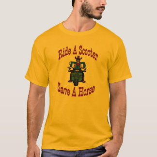 T-shirt Monter Un Scooter Sauver Un Cheval Cowboy