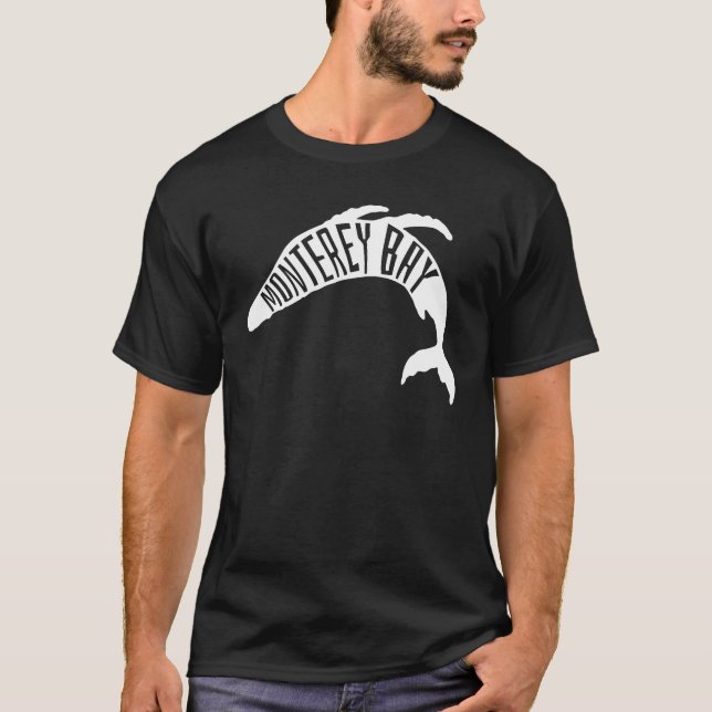 T-shirt Monterey Bay, Californie Whale Outline - Voyage (Devant)