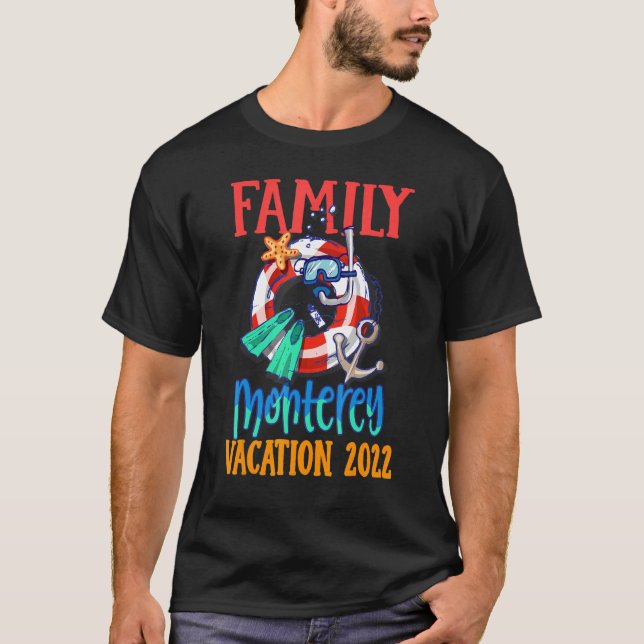 T-shirt Monterey California 2022 Matching Family Group Vac (Devant)