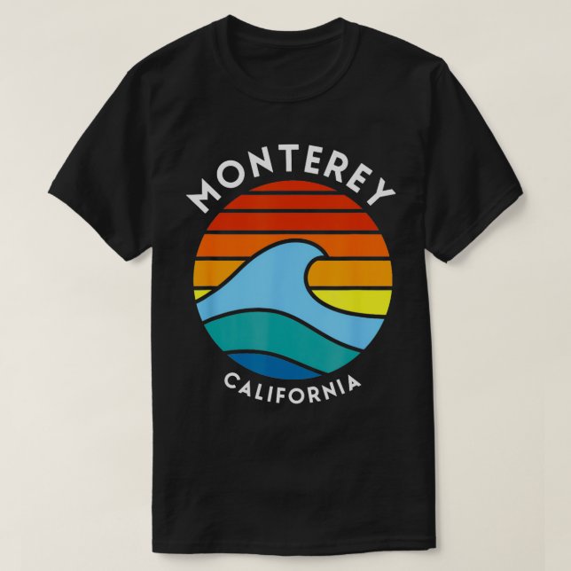 T-shirt Monterey California Retro Wave (Design devant)