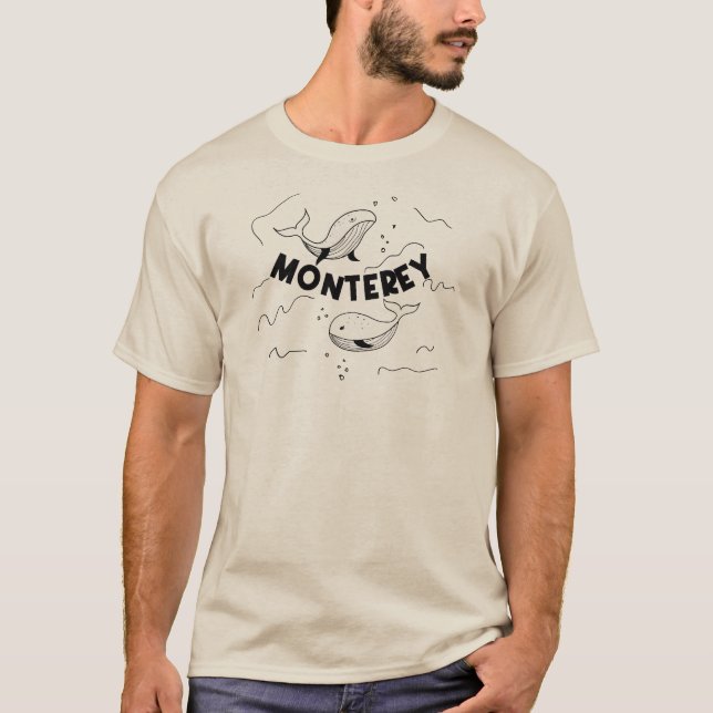 T-shirt Monterey California Whales (Devant)
