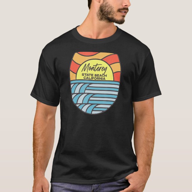 T-shirt Monterey State Beach California Ca Beach Sunset (Devant)
