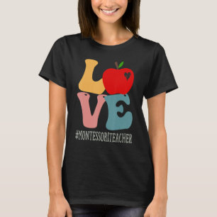 T-shirt Montessori Enseignant Aimer Pomme Super Cute Retou