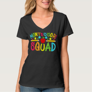 T-shirt Montessori Squad Montessori Enseignant Retour À L'