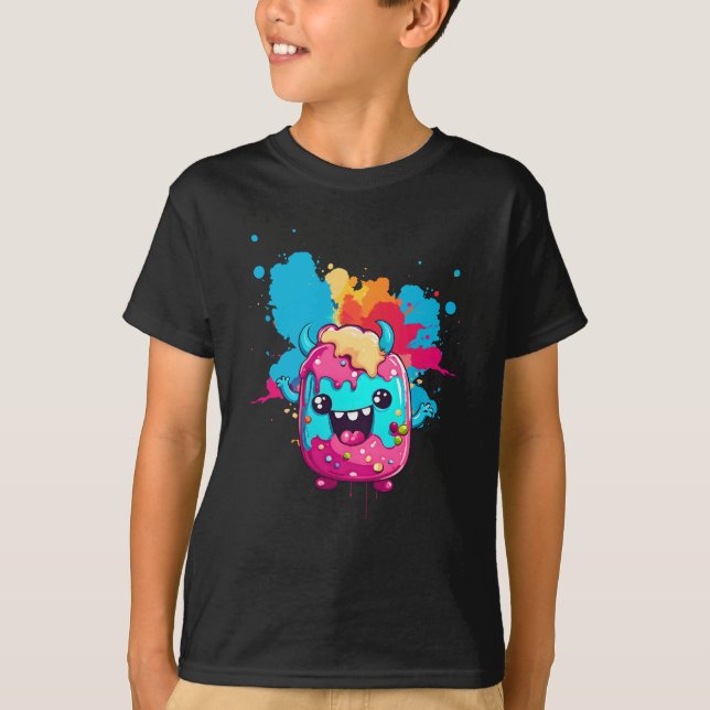T-shirt Monteur de bonbons à l'aquarelle (Devant)
