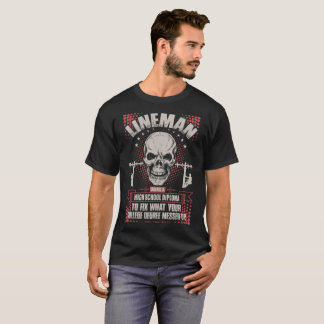 T-shirt Monteur de lignes employant un diplôme d'études