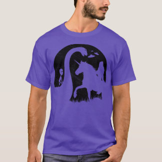 T-shirt Monteur Unicorn Avec Loch Ness Monster