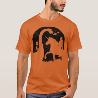 T-shirt Monteur Unicorn Avec Loch Ness Monster