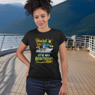 T-shirt Montez à bord de mon bateau Anniversaire croisière
