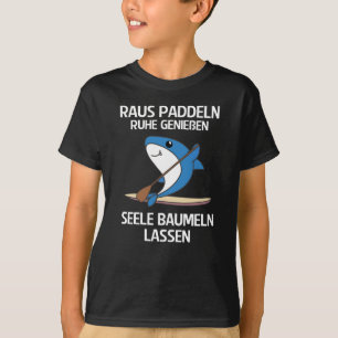 T-shirt Montez À La Pagaie Avec Des Requins Amusants À La 