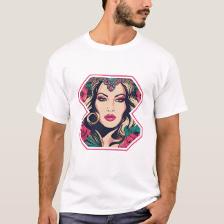 T-shirt Montez au-dessus, brille sur