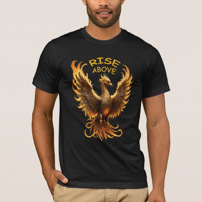 T-shirt Montez au-dessus de Phoenix Feu mythique Oiseau (Devant)