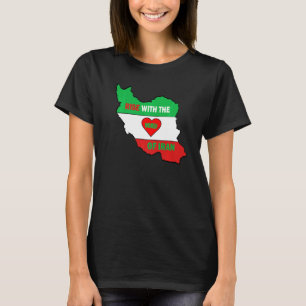T-shirt Montez avec les femmes d'Iran Les filles du drapea