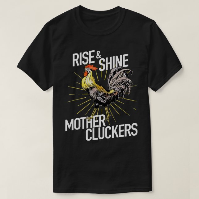 T-shirt Montez et brille Mère Cluckers Drôle Poulet (Design devant)