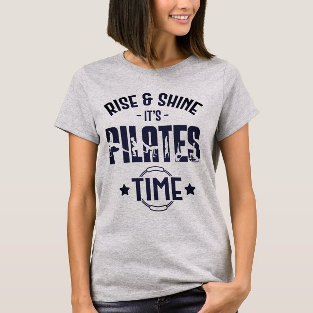 T-SHIRT MONTEZ ET MONTEZ IL EST TEMPS PILATES (Devant)