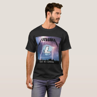 T-shirt Montez la foudre avec Litecoin