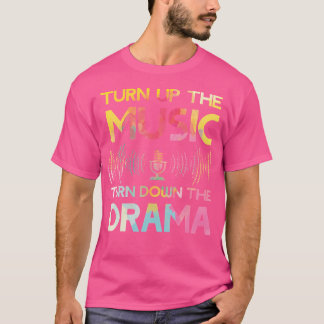 T-shirt Montez La Musique Baissez Le Drama Headphone Sp