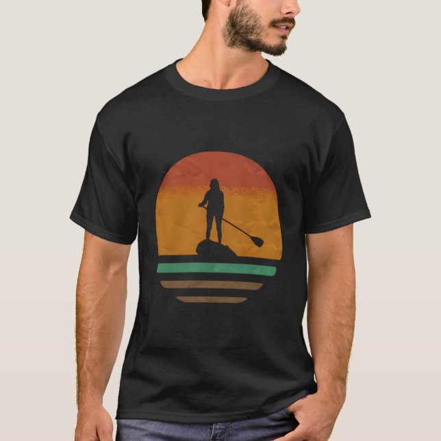 T-shirt Montez Le Paddle Board Je Préférerais Être Paddle  (Devant)