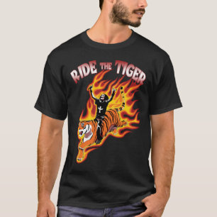 T-shirt Montez Le Tigre Vintage Illustration Métal Lourd