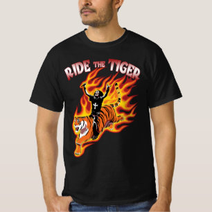 T-shirt Montez Le Tigre Vintage Illustration Métal Lourd