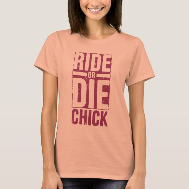 T-shirt montez ou mourez poussin (Devant)