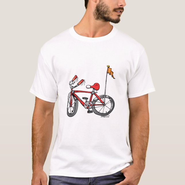 T-shirt Montez plus de vélos (Devant)