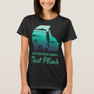 T-shirt Montez simplement des rochers mur montagnes grimpa