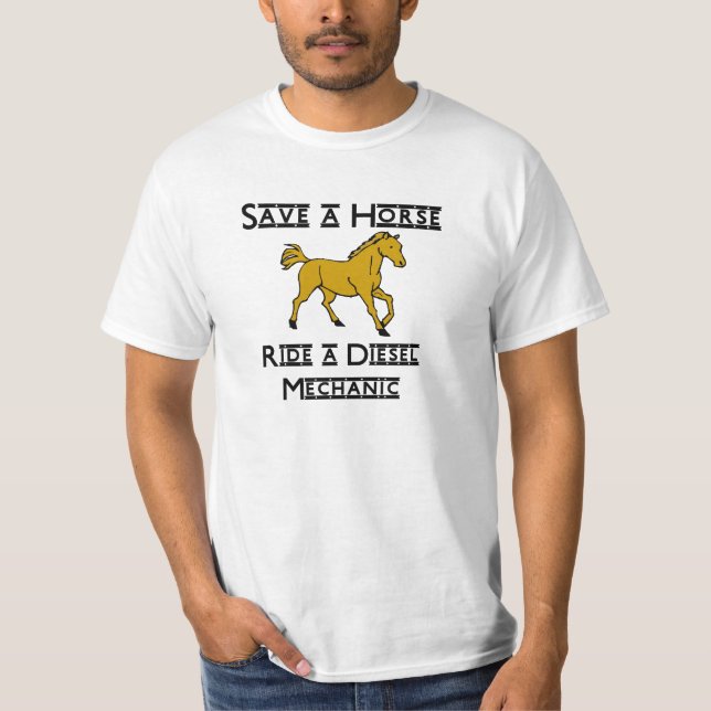 T-shirt montez un mécanicien diesel (Devant)
