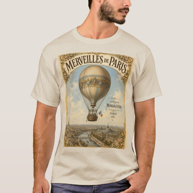 T-SHIRT MONTGOLFIÈRE À PARIS (Devant)