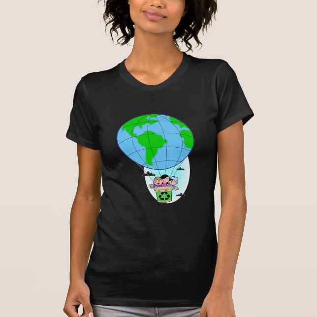T-shirt montgolfière jour des terres (Devant)