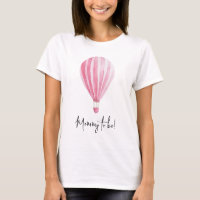 Montgolfière rose Maman à venir