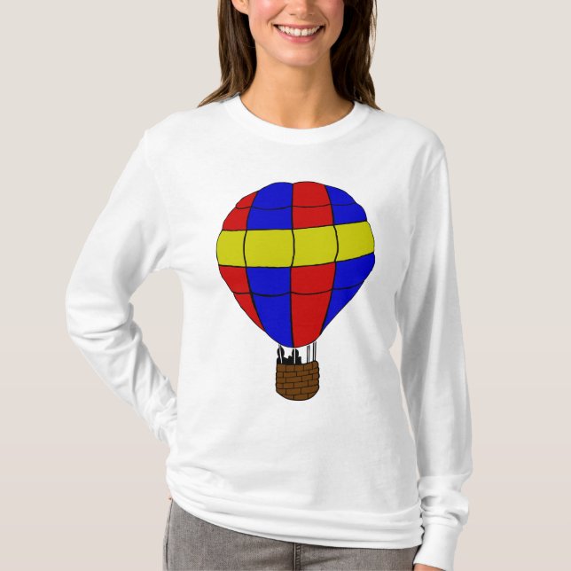 T-shirt Montgolfière rouge, bleue et jaune (Devant)