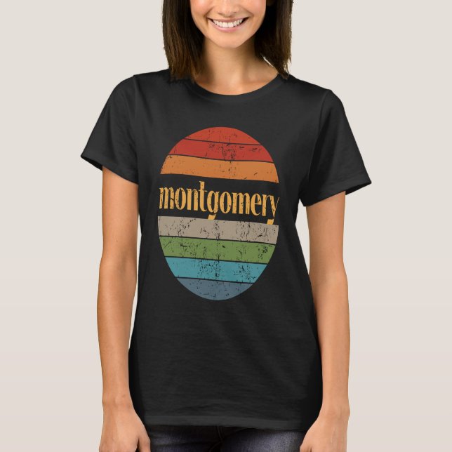 T-shirt Montgomery Alabama Qualité Coucher de soleil 3 Per (Devant)