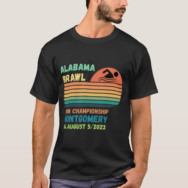 T-shirt Montgomery Riverfront Bateau Brawl Alabama Natatio (Devant)