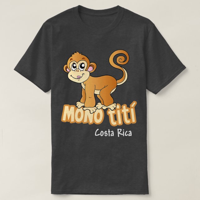 T-shirt Monton amusant Titi Costa Rica Monkey (Design devant)