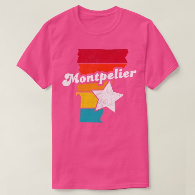 T-shirt Montpelier Vermont Vintage Souvenir déshabillé 2 (Design devant)
