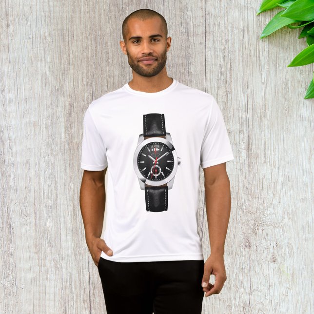 T-shirt Montre Chronographe Noire de luxe Timepiece élégan (Créateur téléchargé)