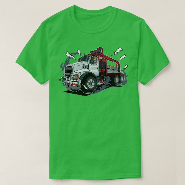 T-shirt Montre de camion blanc (Design devant)