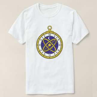 T-shirt Montre de poche céleste Vectoriel avec doré