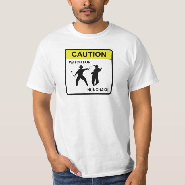 T-shirt Montre de précaution pour Nunchaku (Devant)