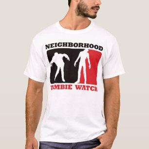 T-shirt Montre de zombi de voisinage - rouge