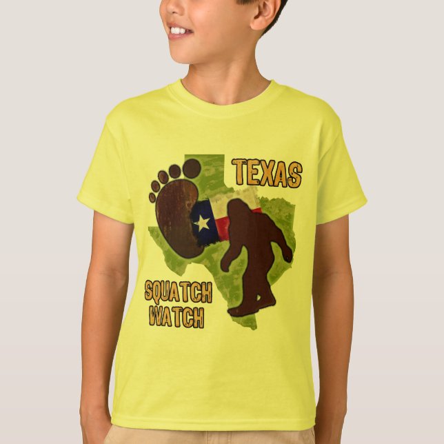 T-shirt Montre du Texas Squatch (Devant)
