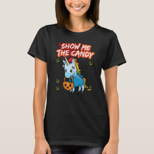 T-shirt Montre-moi le déguisement d'Halloween de bonbons T