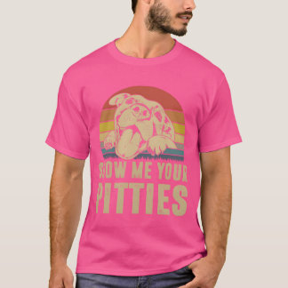 T-shirt Montre-moi tes Pitties Rétro Vintage Pitbull Lover