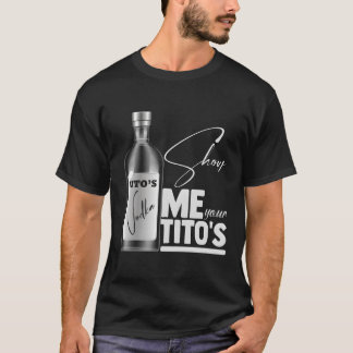 T-shirt Montre tes Youritos Amateurs de Vodka drôles rétro