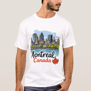 T-shirt Montréal Canada Joli Ciel