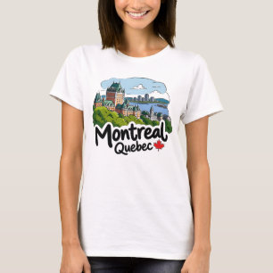 T-shirt Montréal Canada Joli Panorama